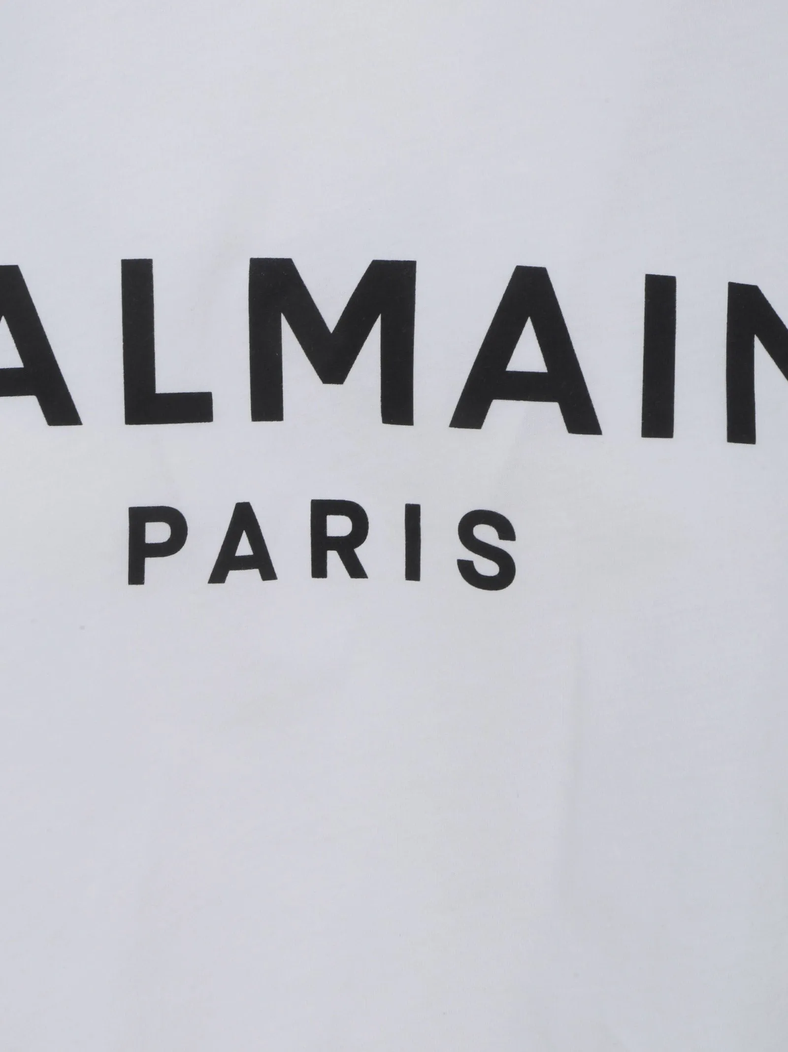 Balmain Logo Printed Crewneck Cropped T-Shirt