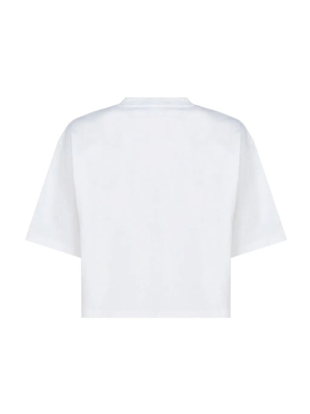 Balmain Logo Printed Crewneck Cropped T-Shirt