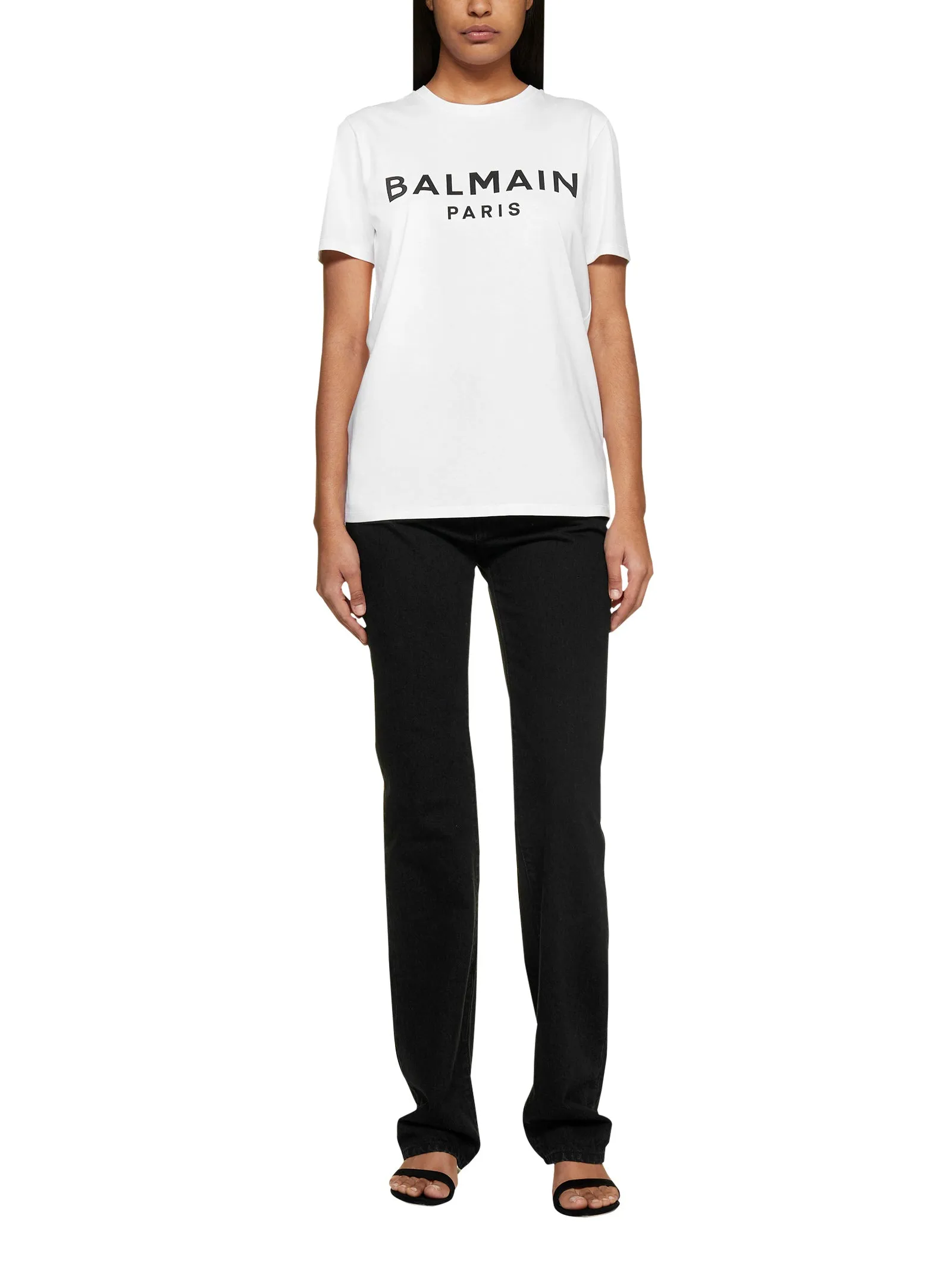 Balmain Logo Printed Crewneck T-Shirt