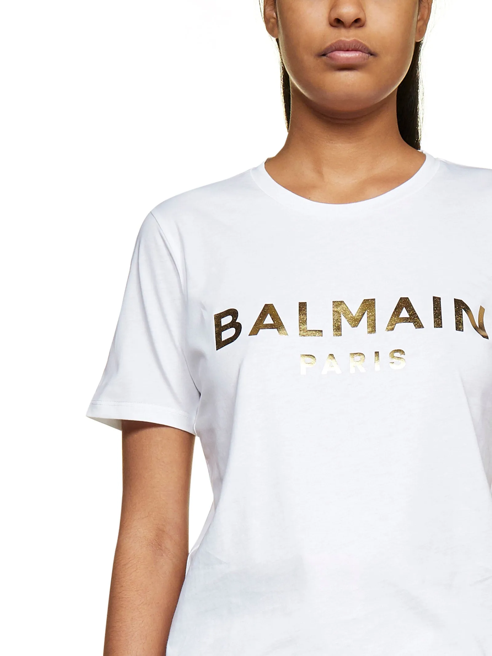 Balmain Logo Printed Crewneck T-Shirt