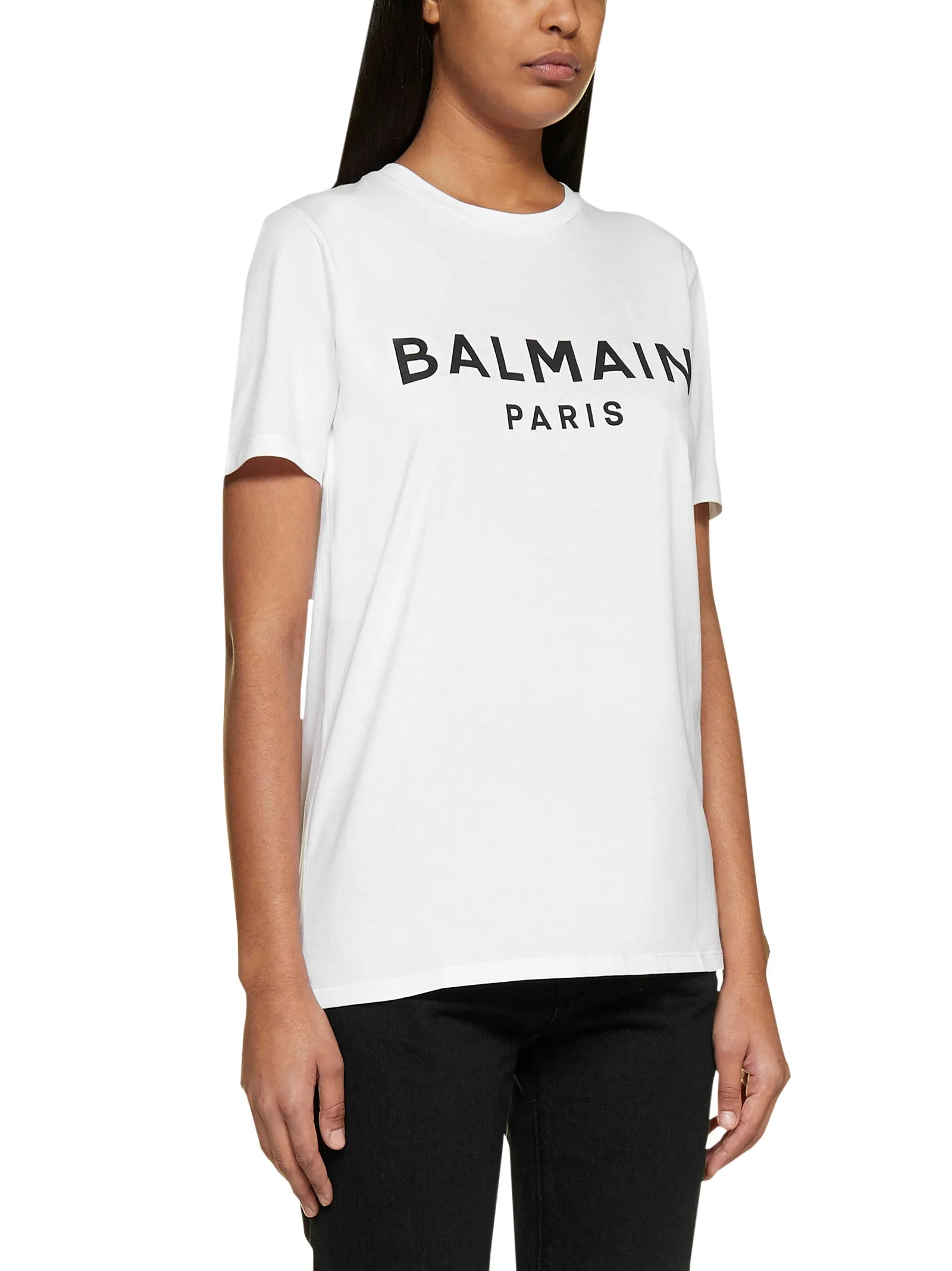 Balmain Logo Printed Crewneck T-Shirt