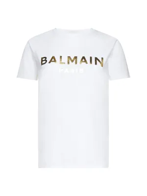 Balmain Logo Printed Crewneck T-Shirt