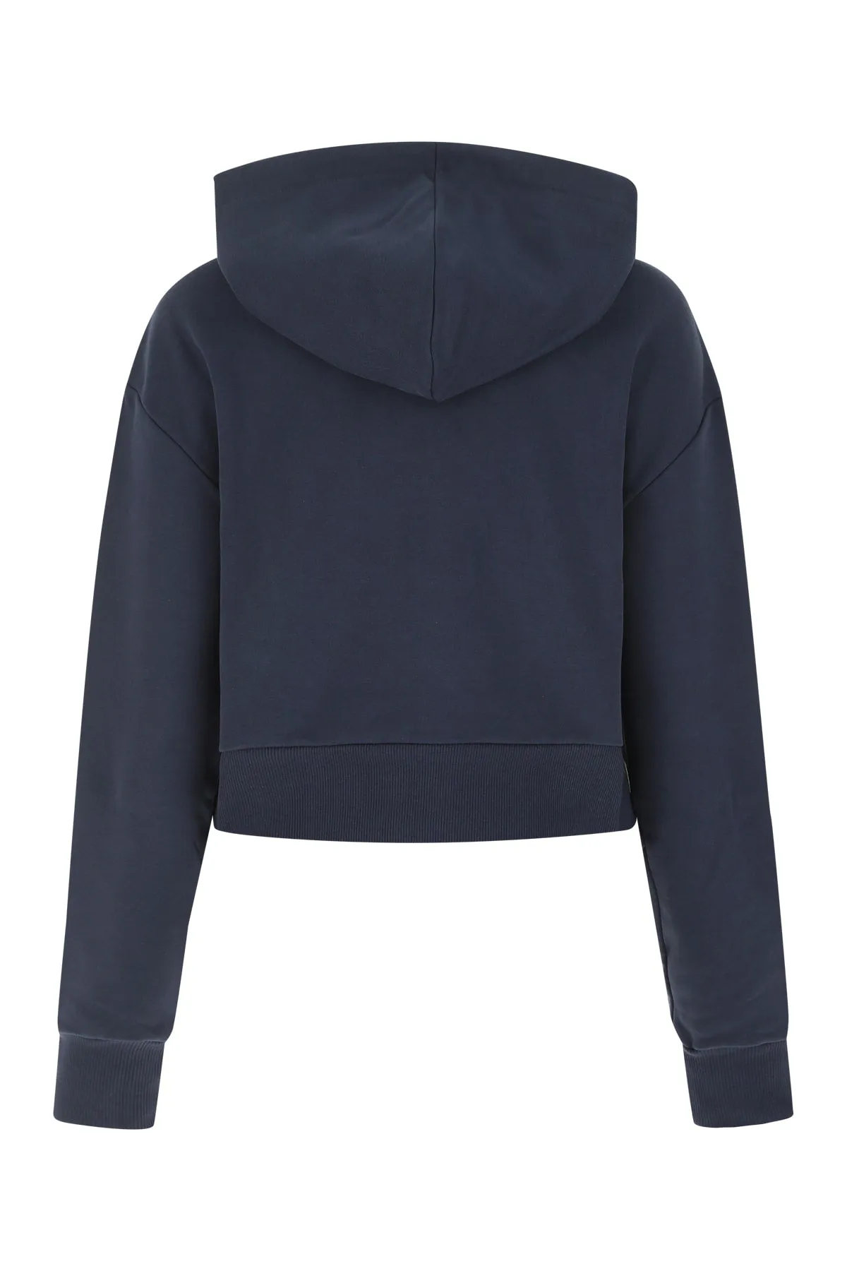 Balmain Logo Printed Drawstring Cropped Hoodie