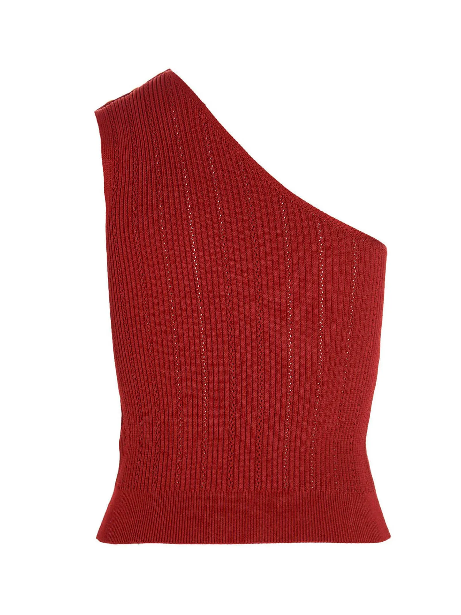 Balmain One-Shoulder Knit Top