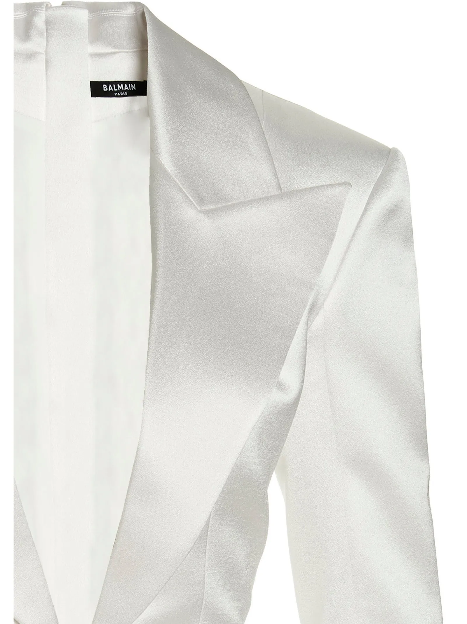 Balmain Plunging V-Neck Wrapped Blazer Mini Dress