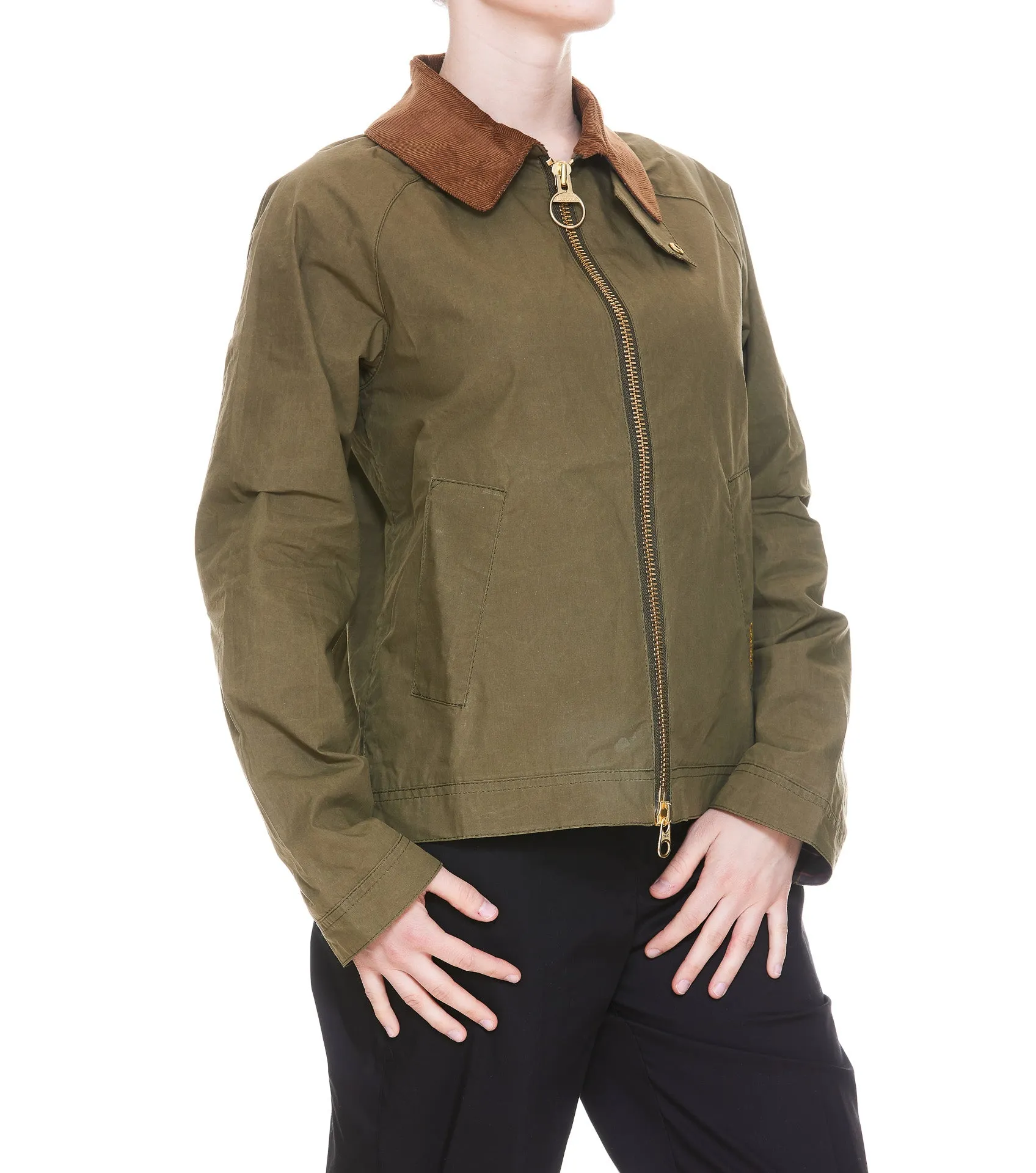 Barbour Logo Embroidered Zipped Jacket