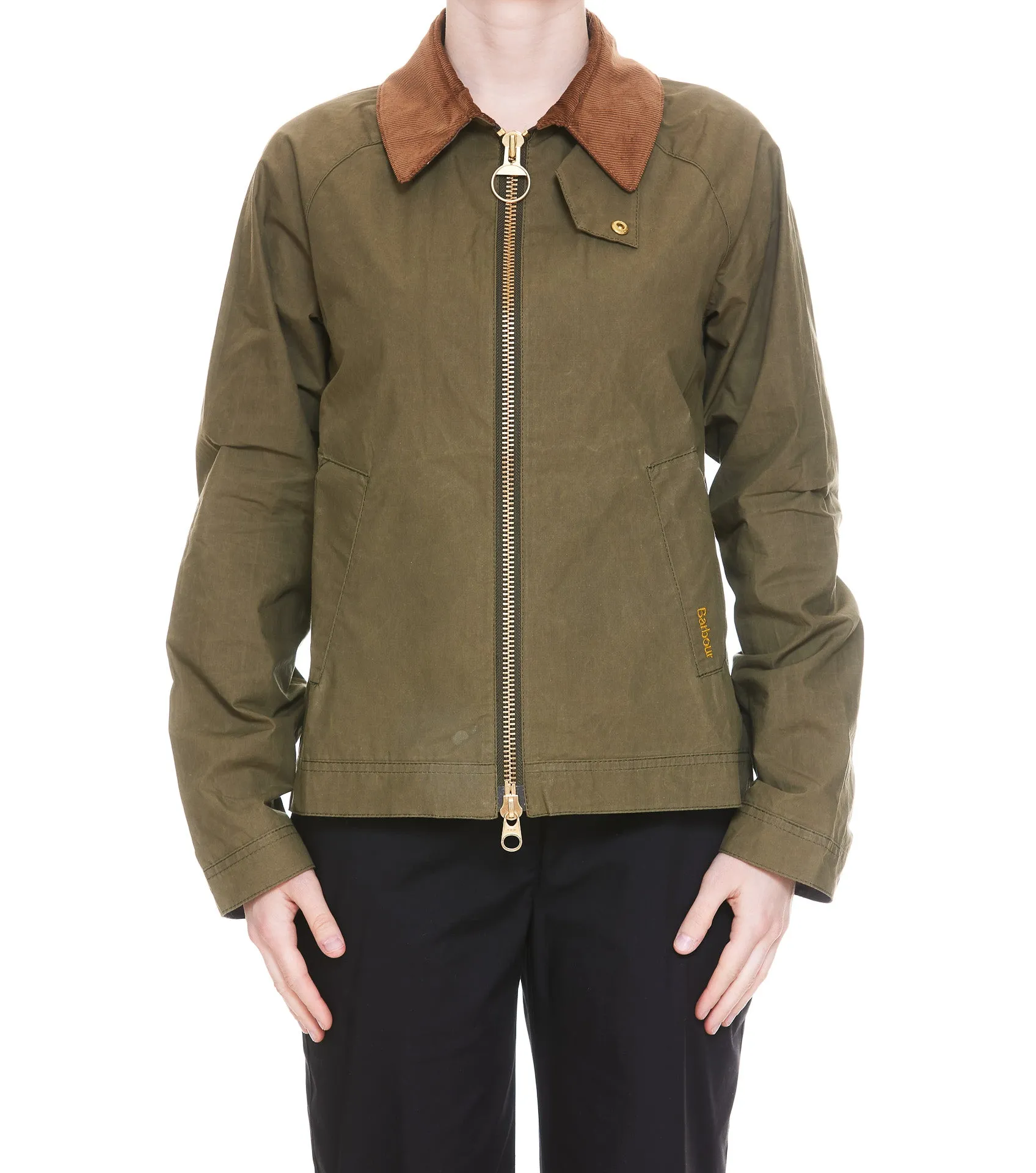 Barbour Logo Embroidered Zipped Jacket