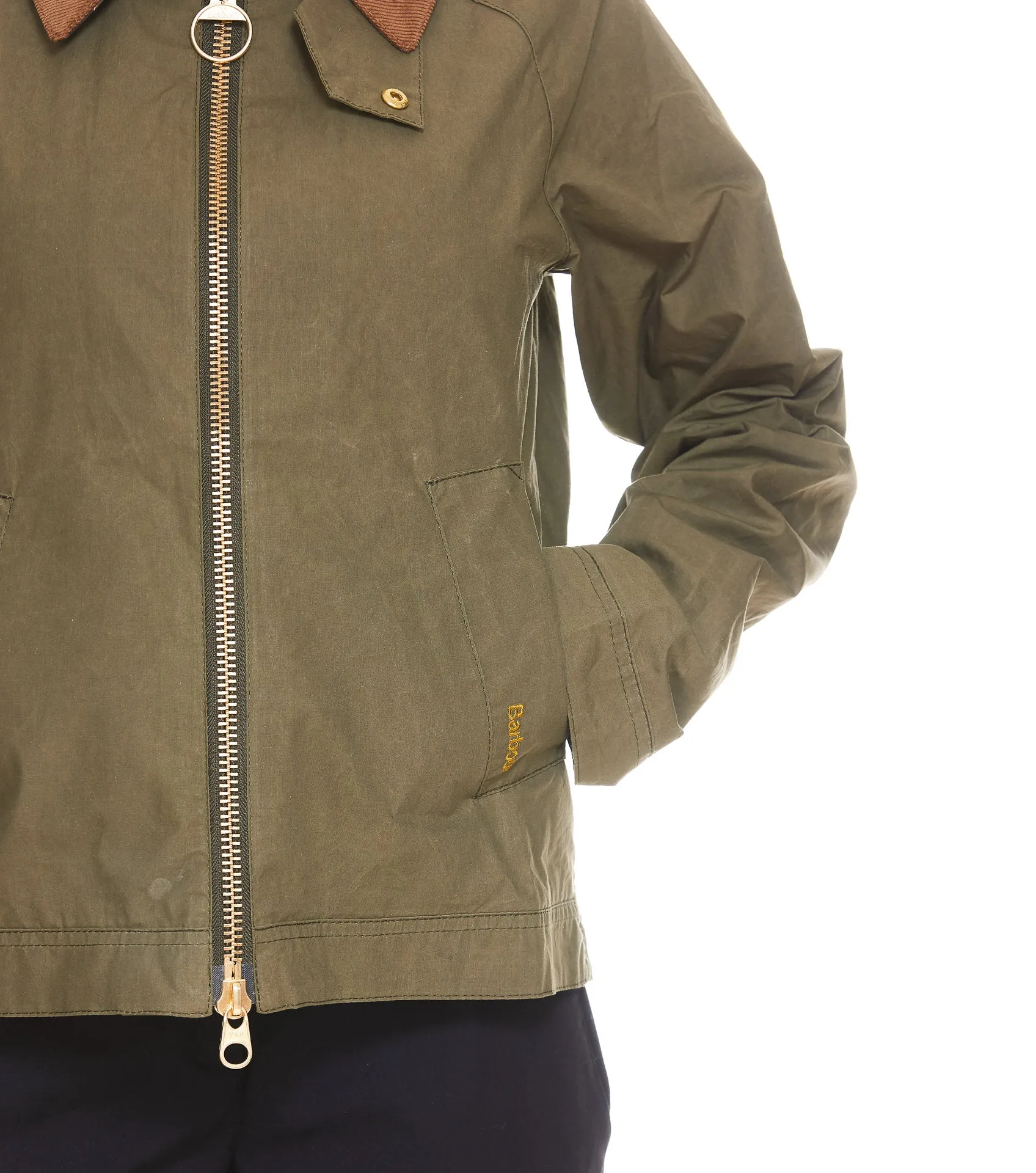 Barbour Logo Embroidered Zipped Jacket