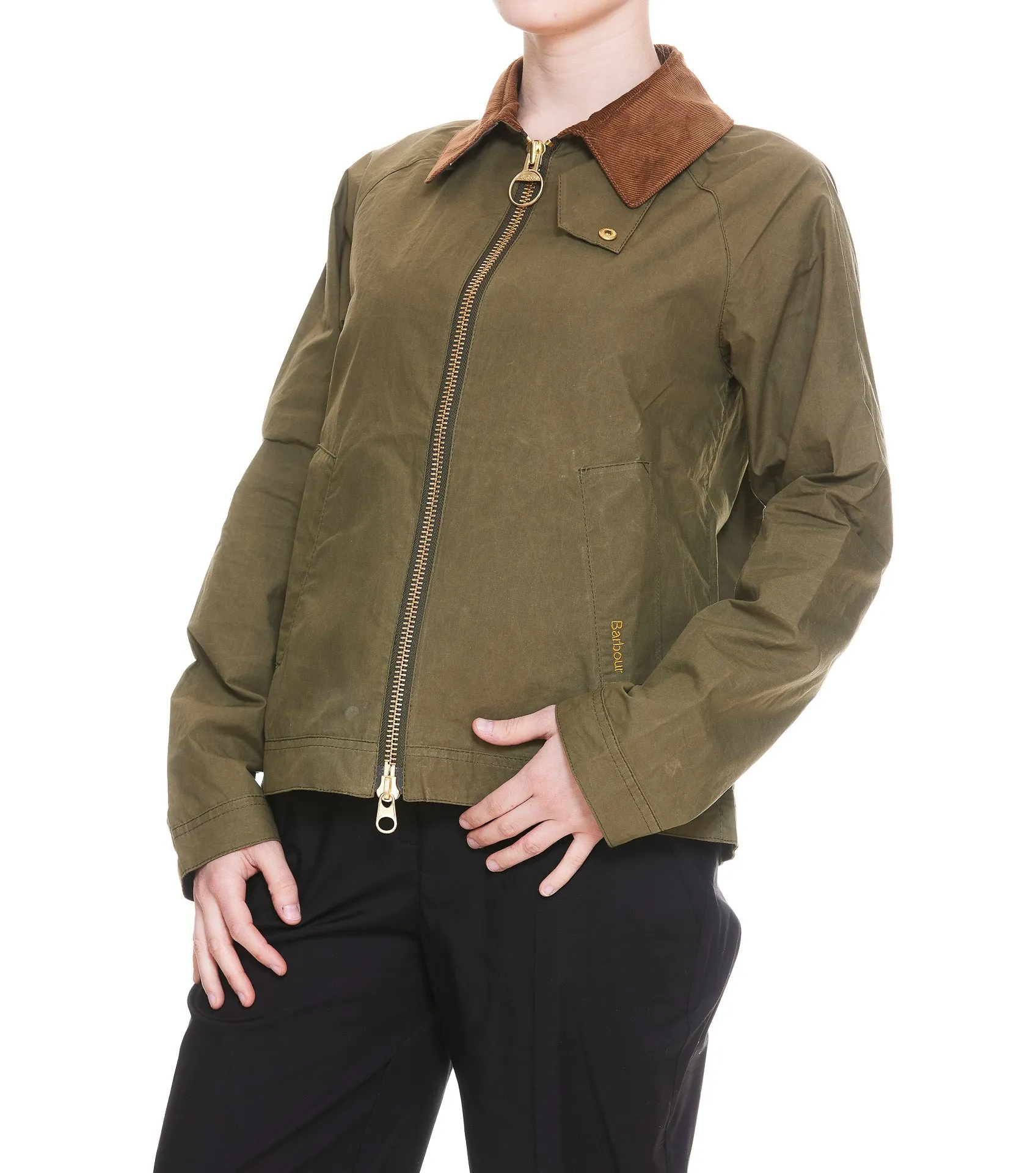 Barbour Logo Embroidered Zipped Jacket