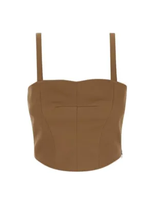 Barena Two-Tone Thin Strap Top