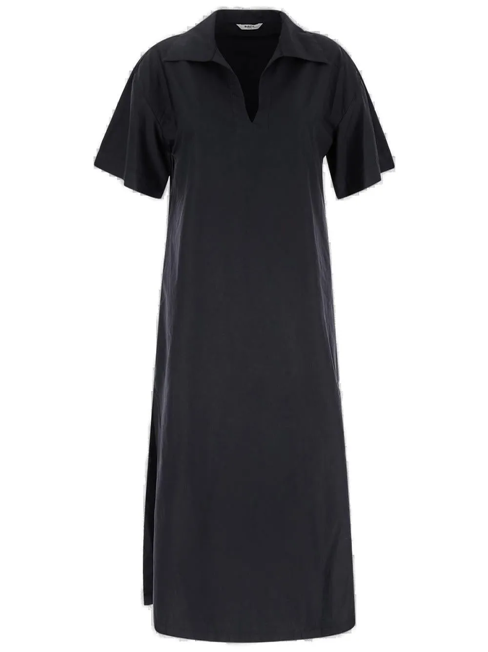 Barena V-Neck Short-Sleeved Midi Shirt Dress