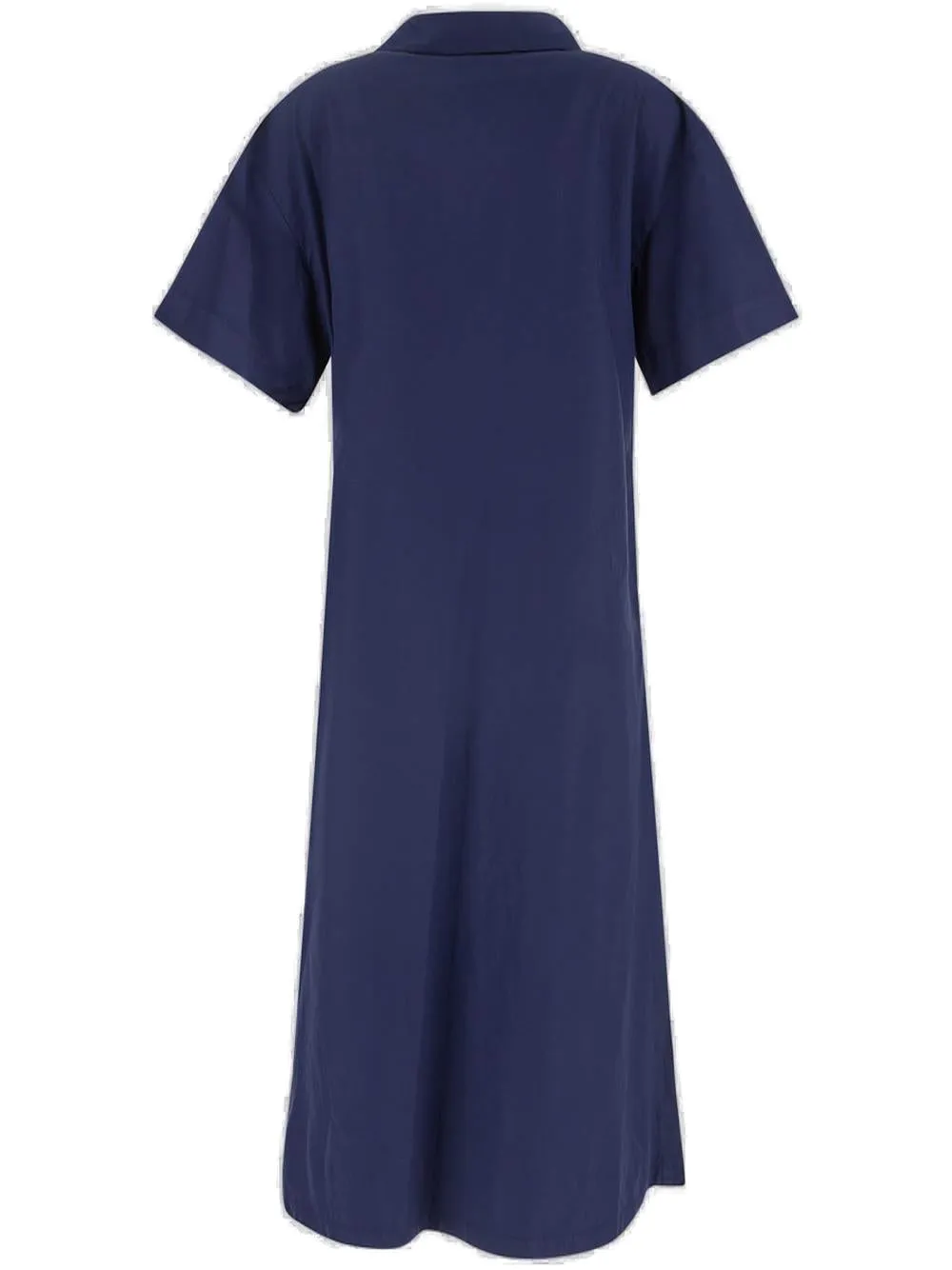 Barena V-Neck Short-Sleeved Midi Shirt Dress