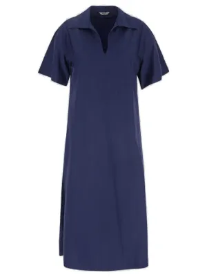 Barena V-Neck Short-Sleeved Midi Shirt Dress