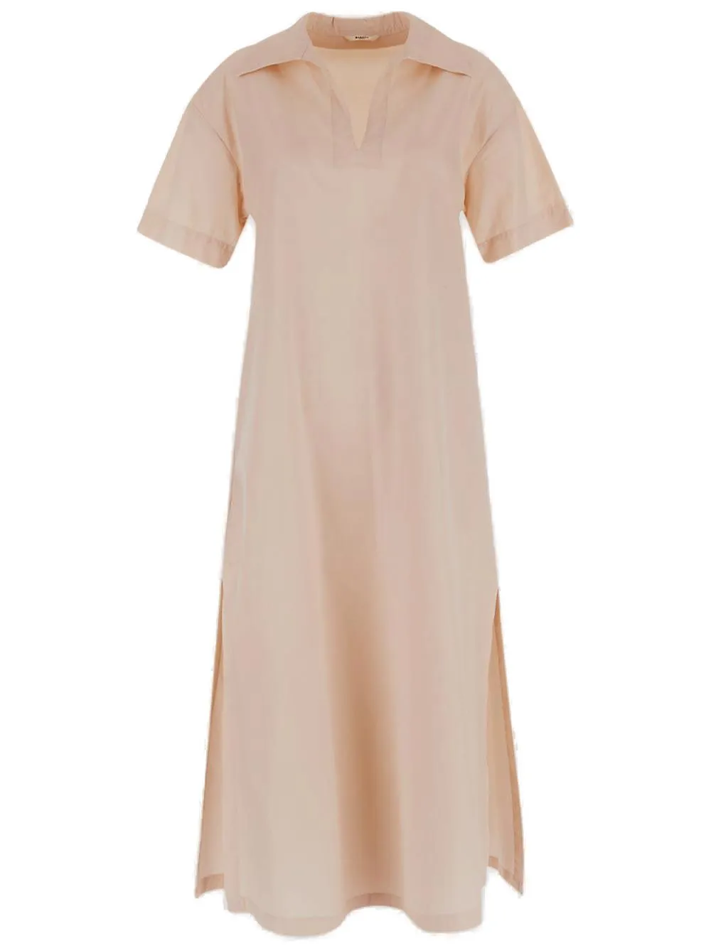 Barena V-Neck Short-Sleeved Midi Shirt Dress