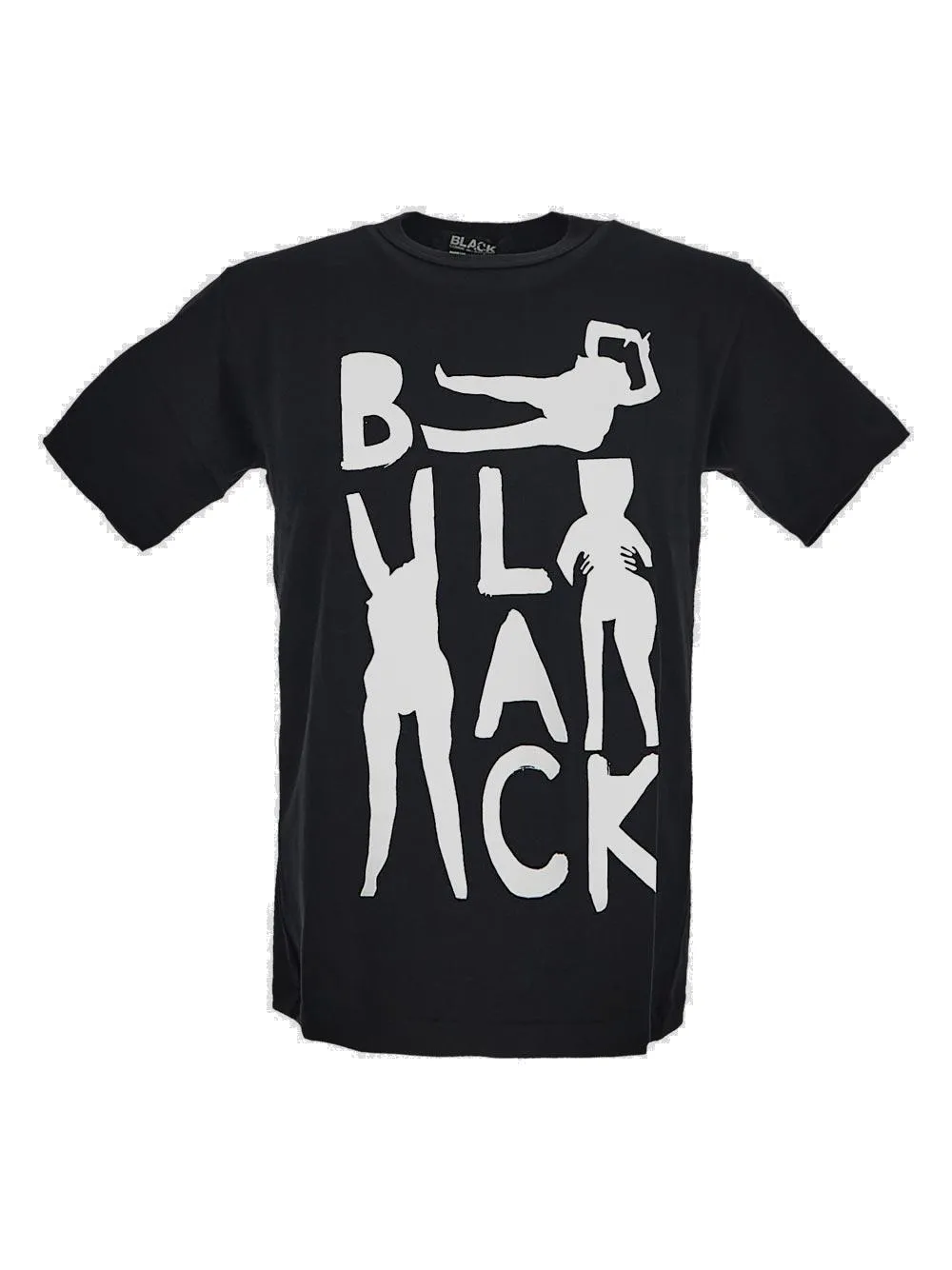 Black Comme des Garons Graphic Printed Crewneck T-Shirt