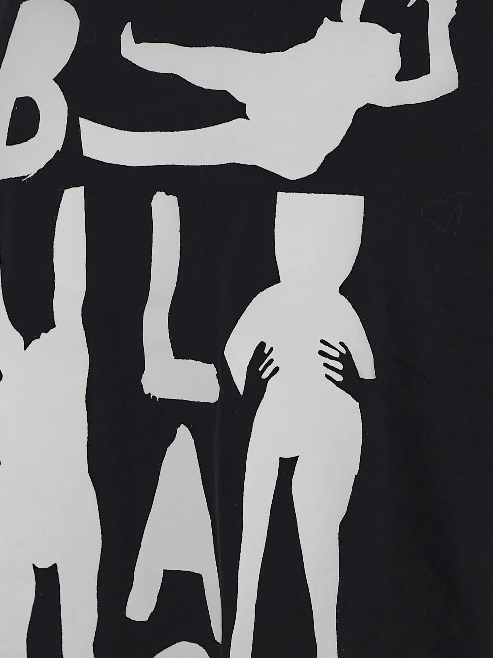 Black Comme des Garons Graphic Printed Crewneck T-Shirt