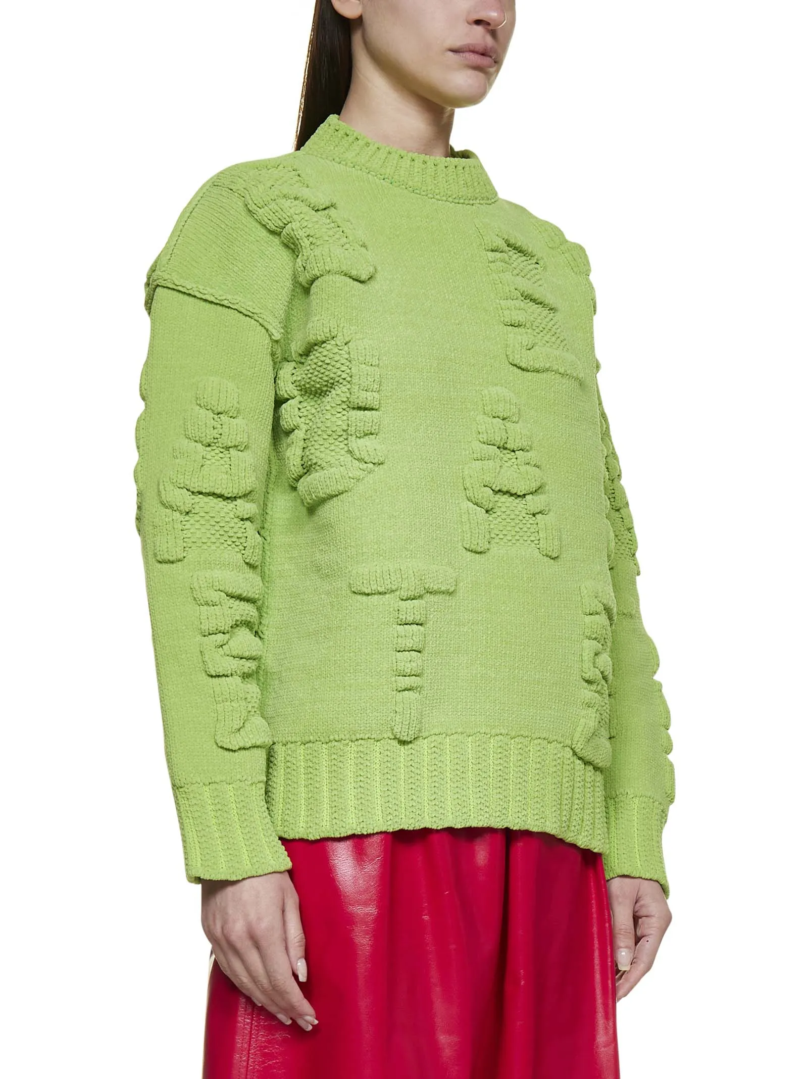 Bottega Veneta Alphabet Motif Ribbed-Knit Jumper