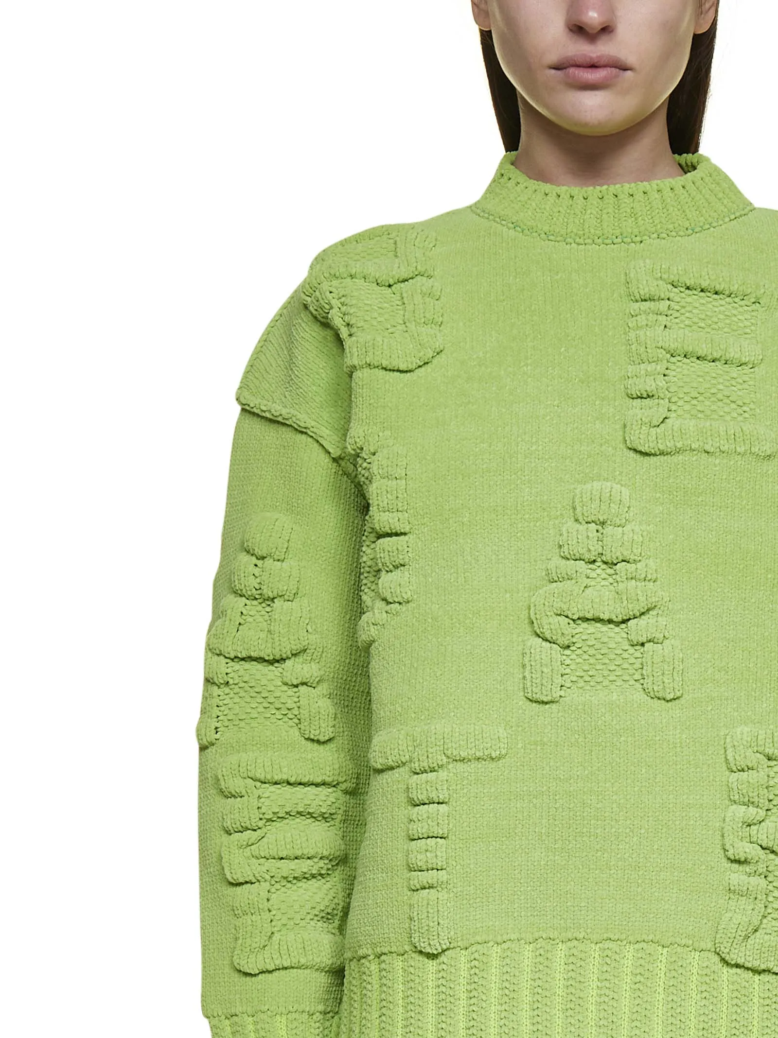 Bottega Veneta Alphabet Motif Ribbed-Knit Jumper