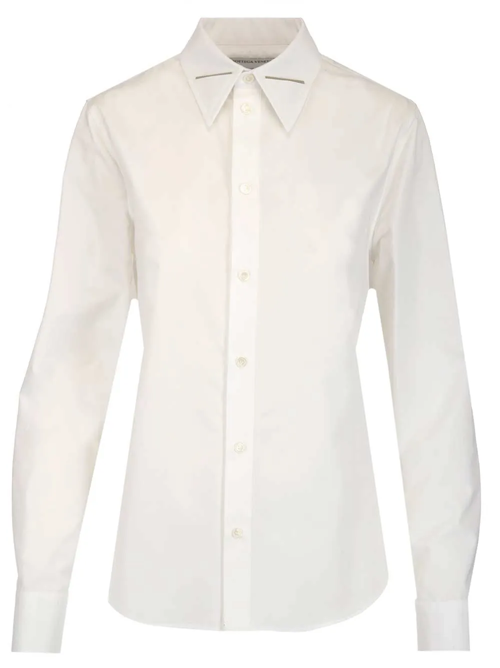 Bottega Veneta Embellished Collar Long-Sleeved Shirt