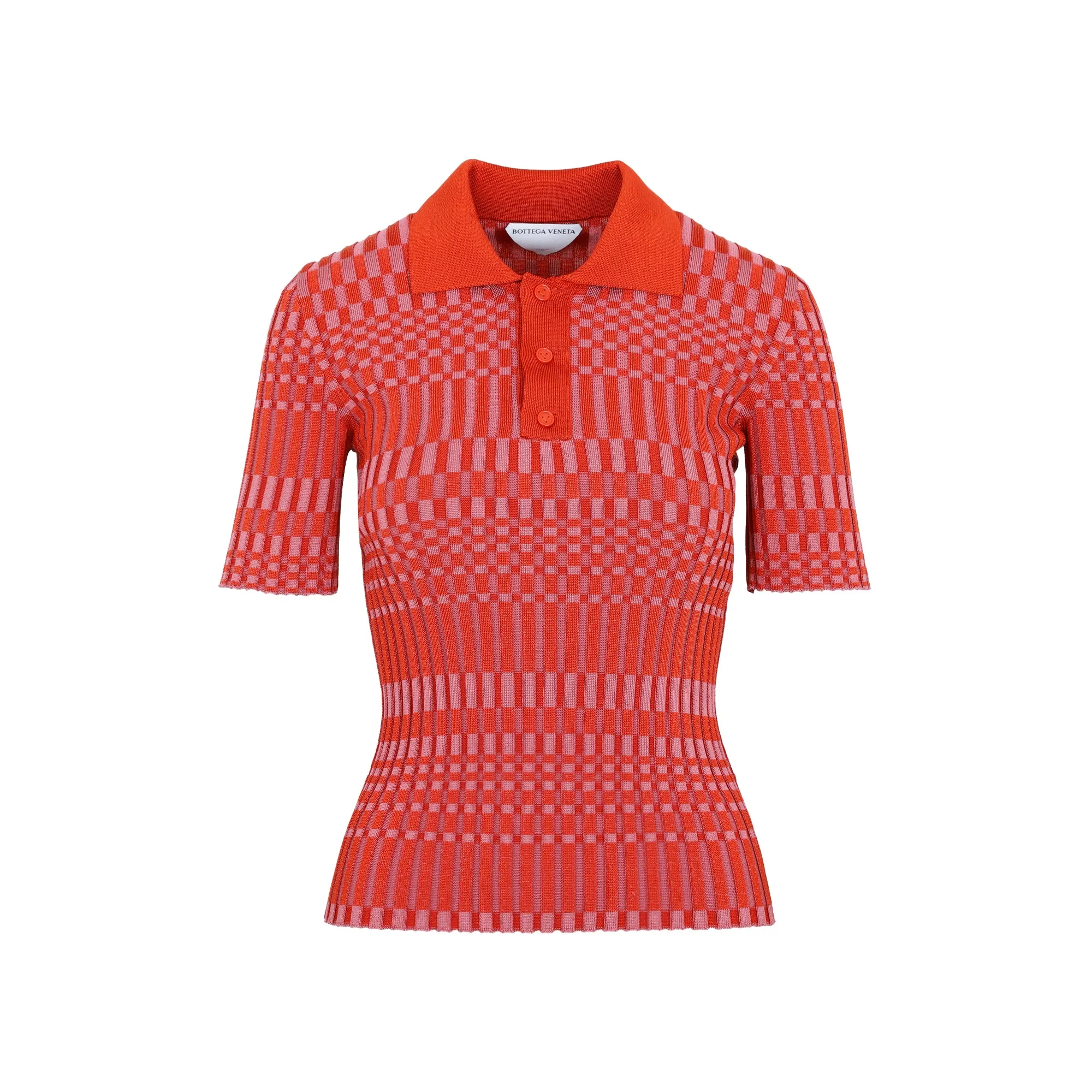 Bottega Veneta Lightweight Ribbed Polo Top