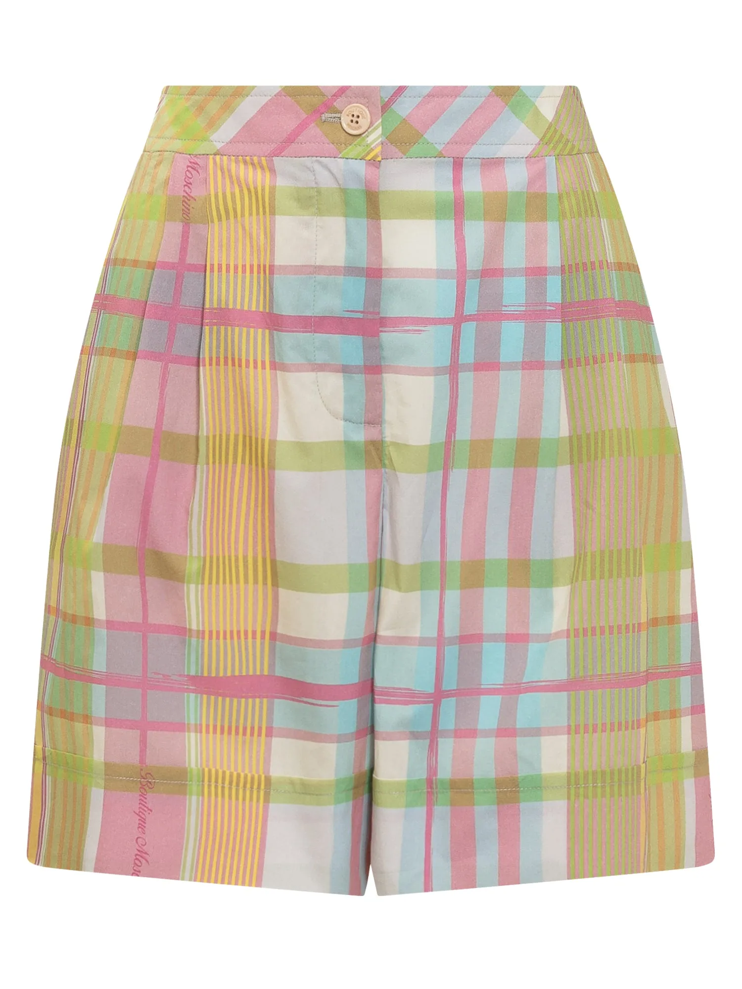 Boutique Moschino Check Patterned Fitted Waistline Shorts