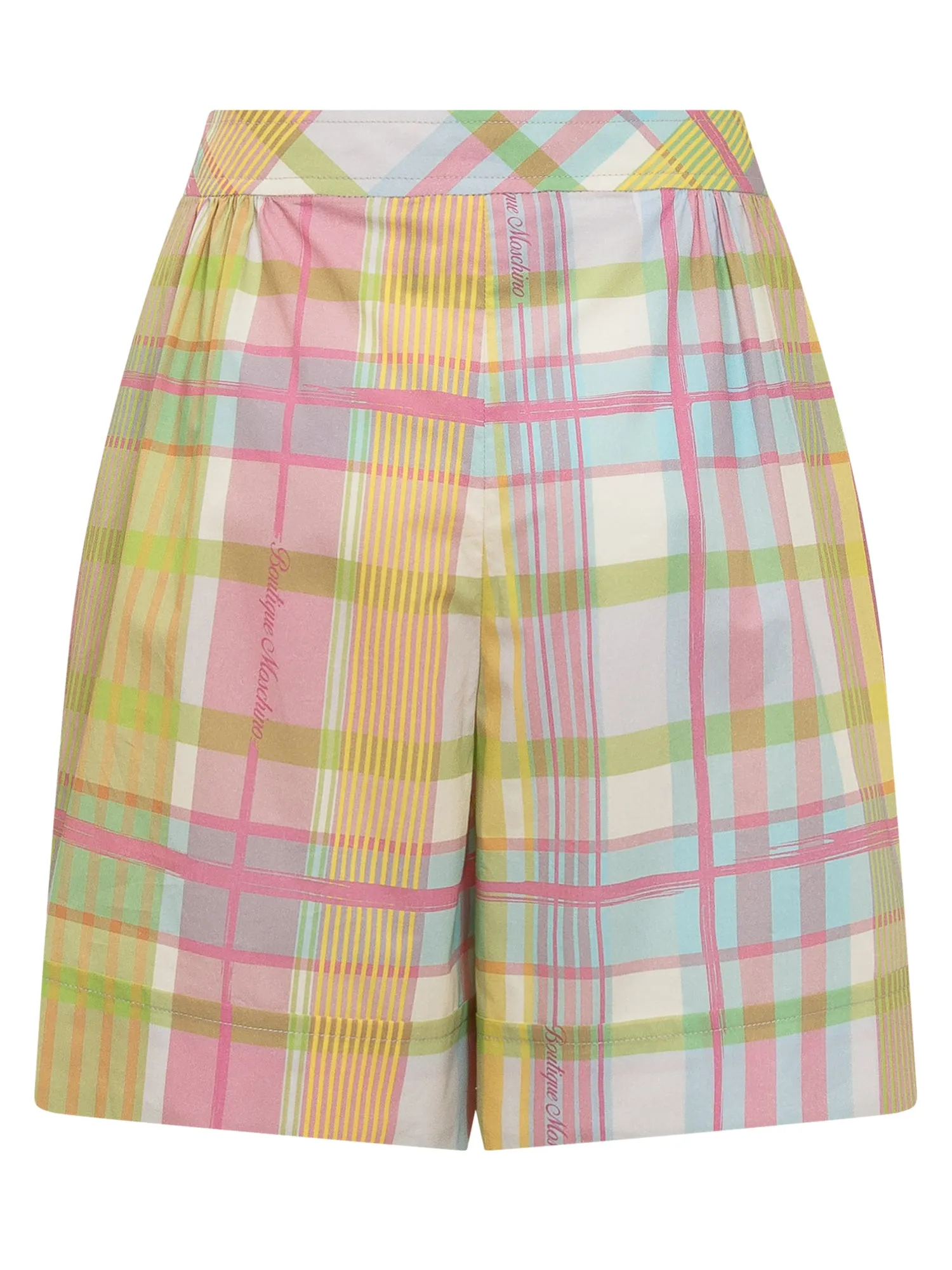 Boutique Moschino Check Patterned Fitted Waistline Shorts