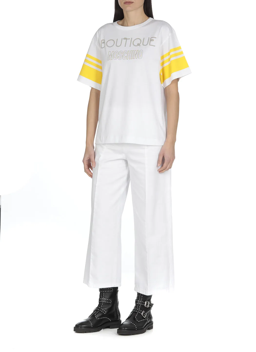 Boutique Moschino Logo Printed Crewneck T-Shirt