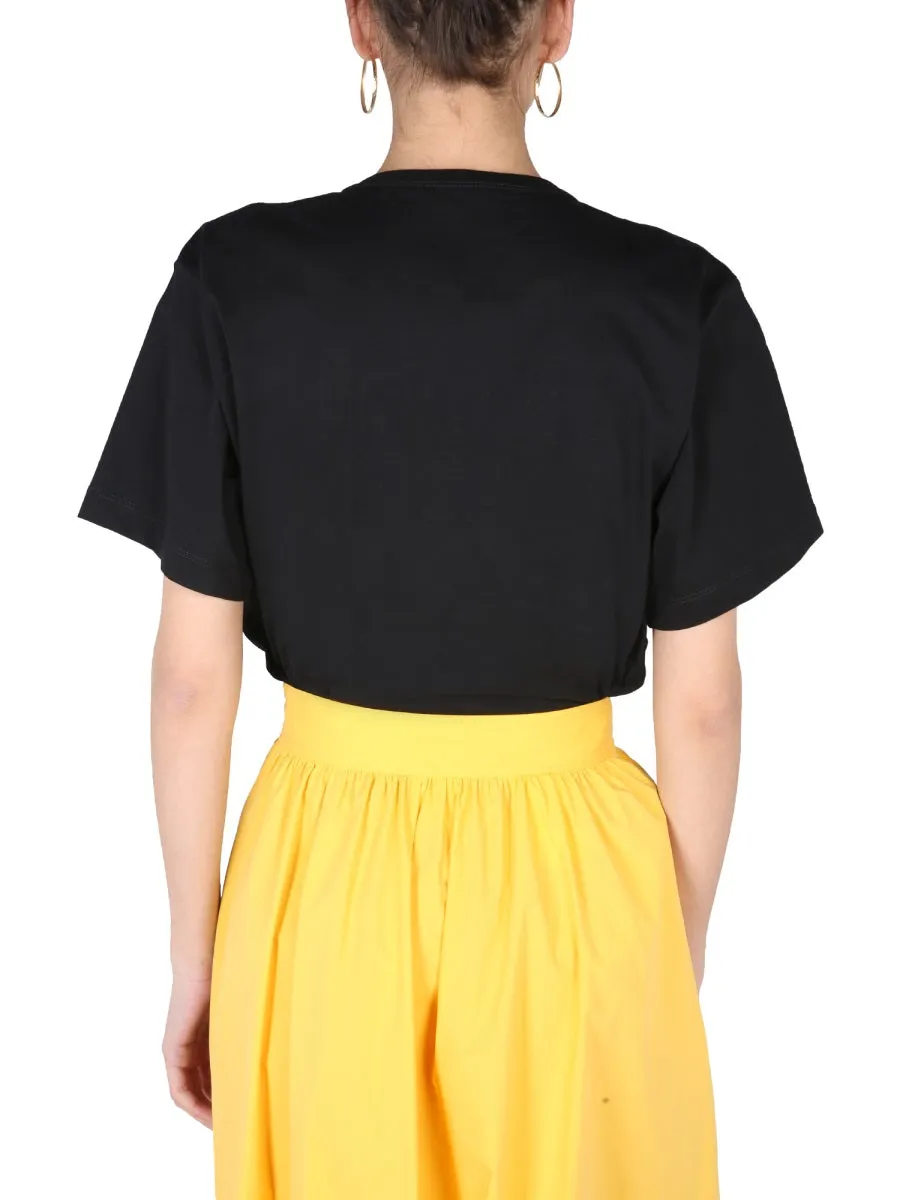 Boutique Moschino Logo Printed Crewneck T-Shirt