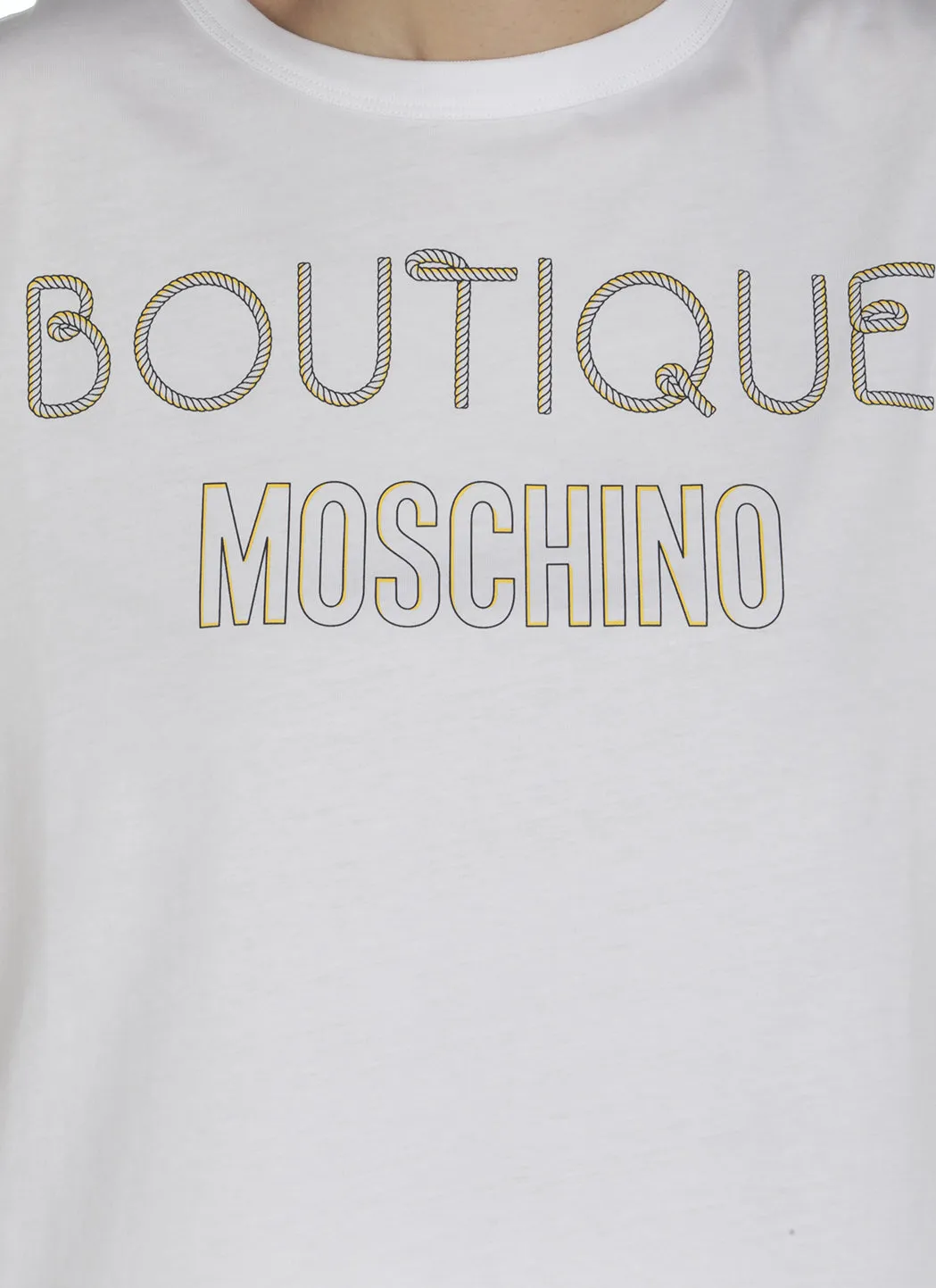 Boutique Moschino Logo Printed Crewneck T-Shirt