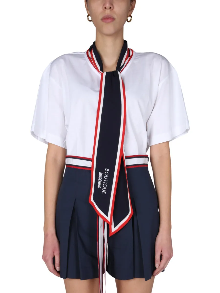 Boutique Moschino Scarf Detailed T-Shirt