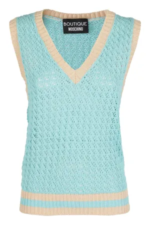 Boutique Moschino Sleeveless Rib-Knit Vest