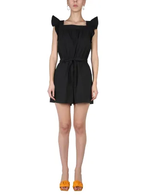 Boutique Moschino Tied Waist Poplin Shirt Dress