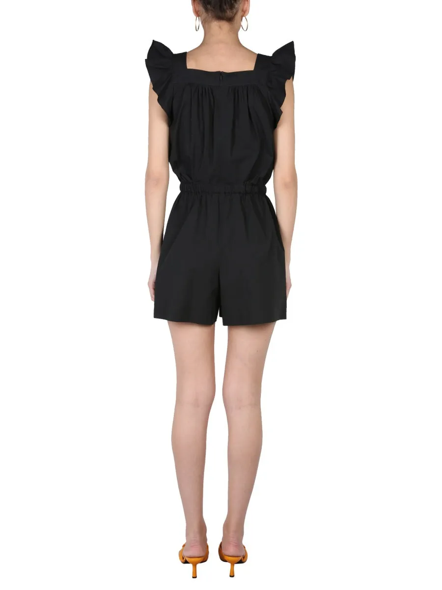 Boutique Moschino Tied Waist Poplin Shirt Dress