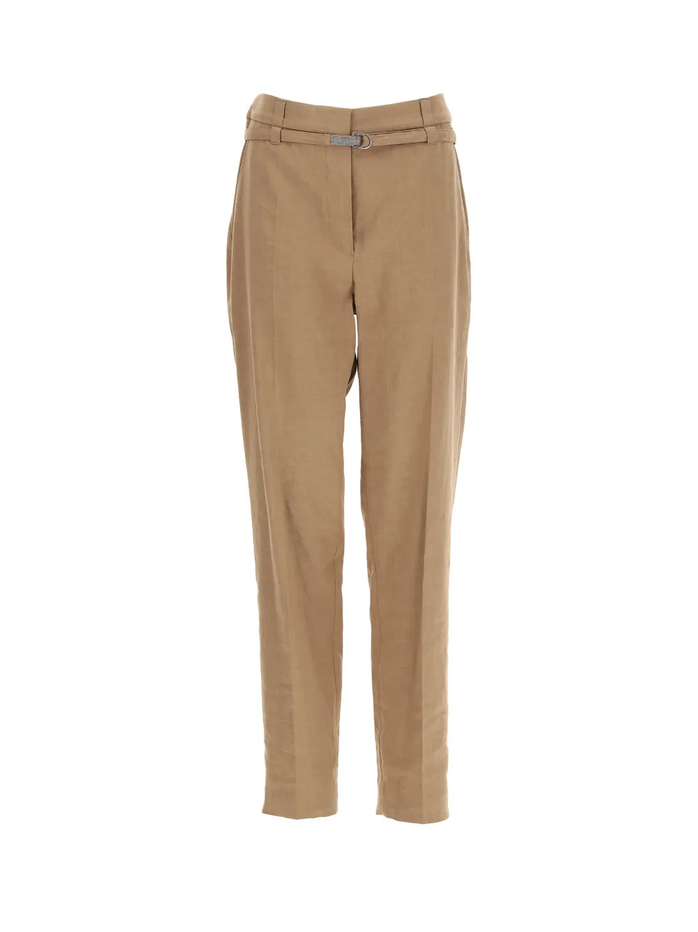 Brunello Cucinelli Belted Waist Slim Cut Trousers