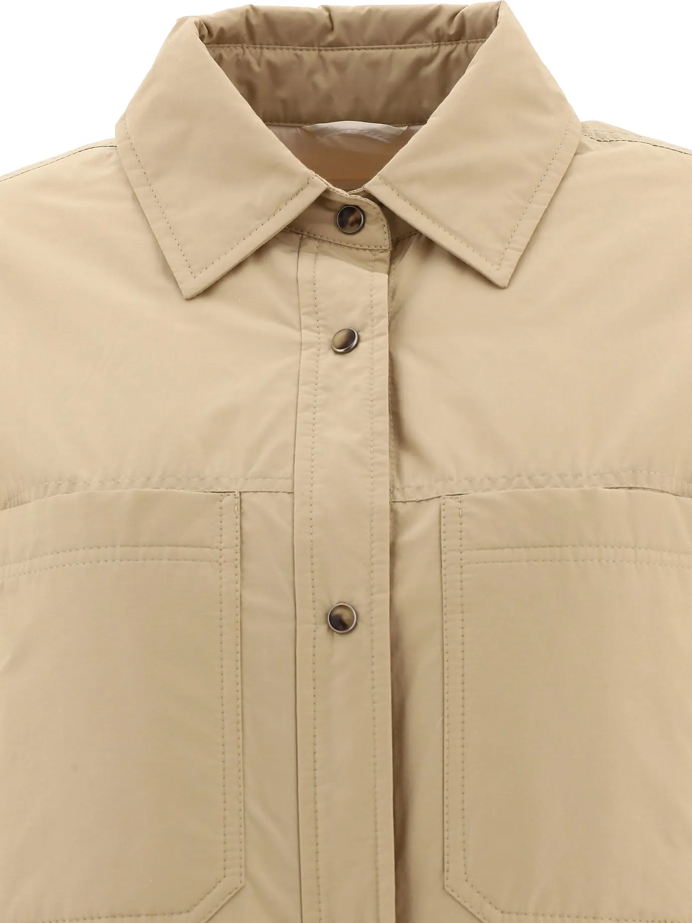 Brunello Cucinelli Curved Hem Water-Resistant Shirt