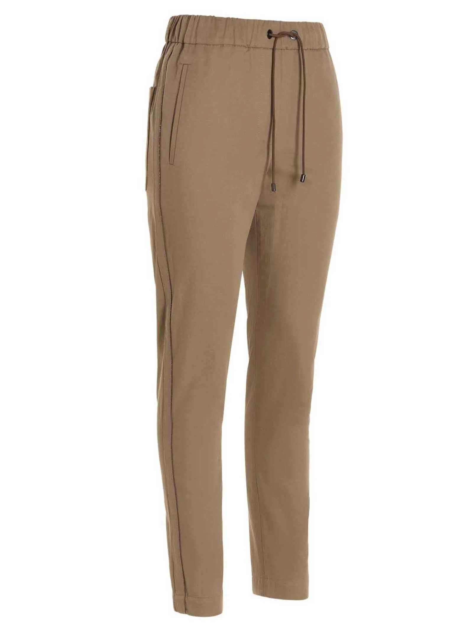 Brunello Cucinelli Drawstring Straight Leg Trousers