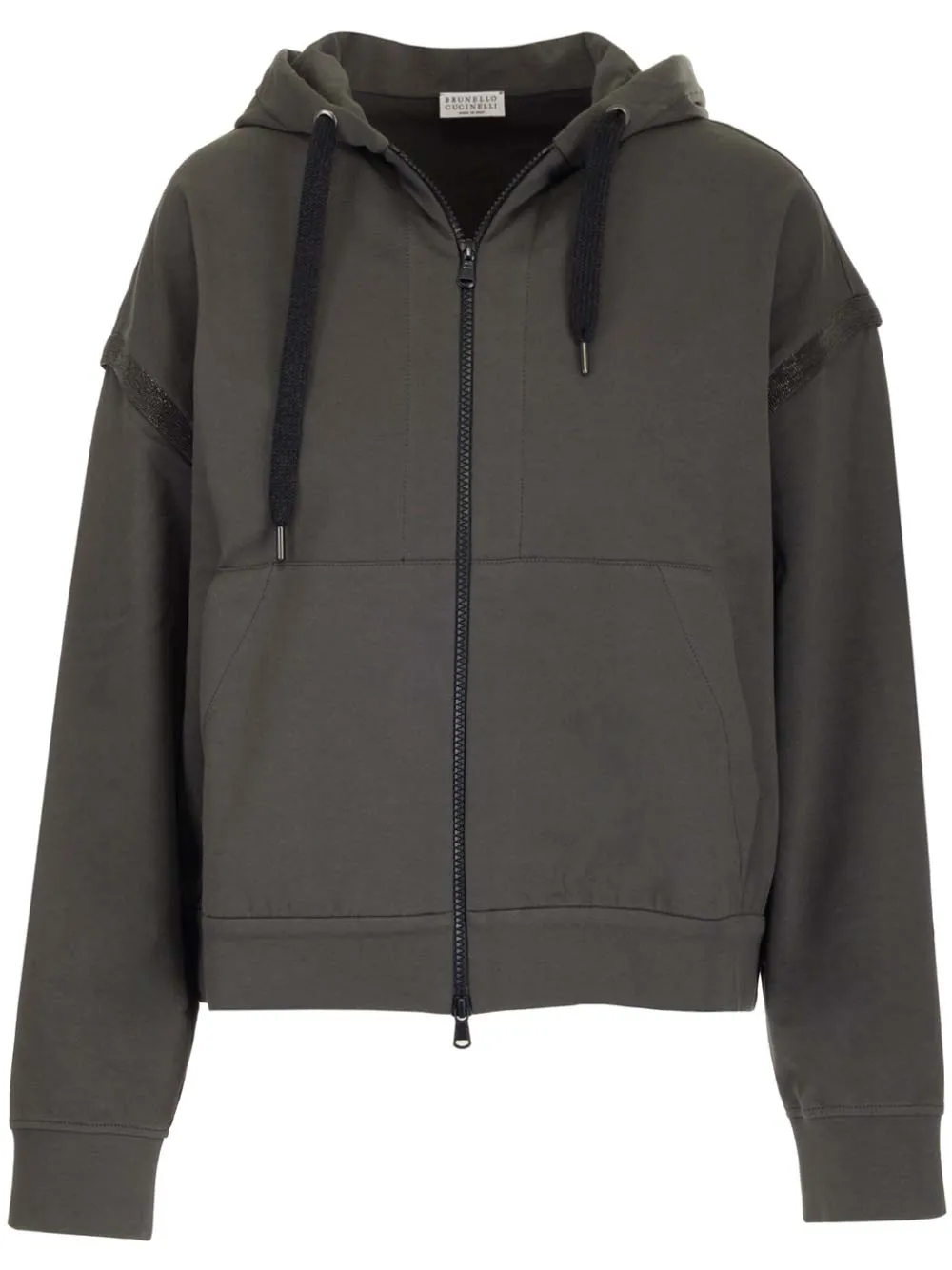 Brunello Cucinelli Drawstring Zipped Hoodie