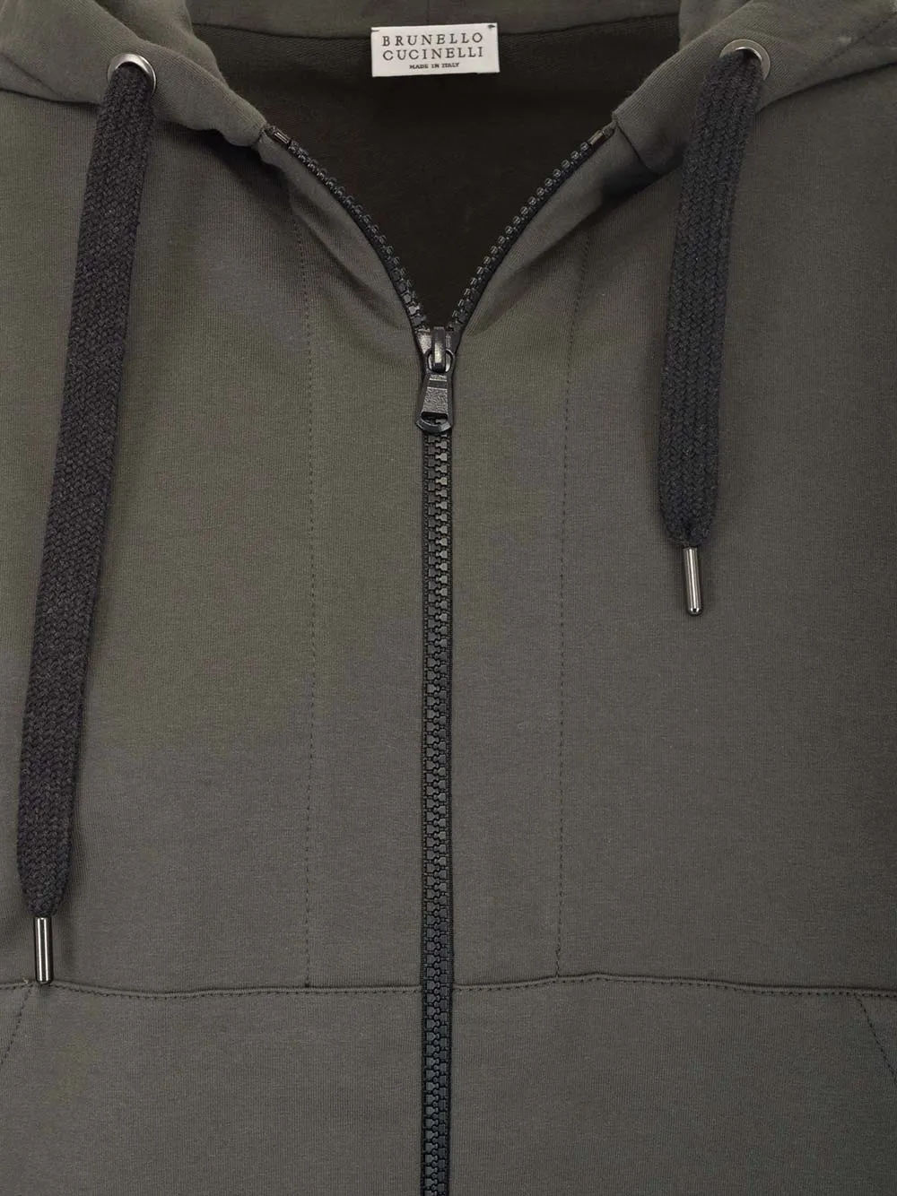 Brunello Cucinelli Drawstring Zipped Hoodie
