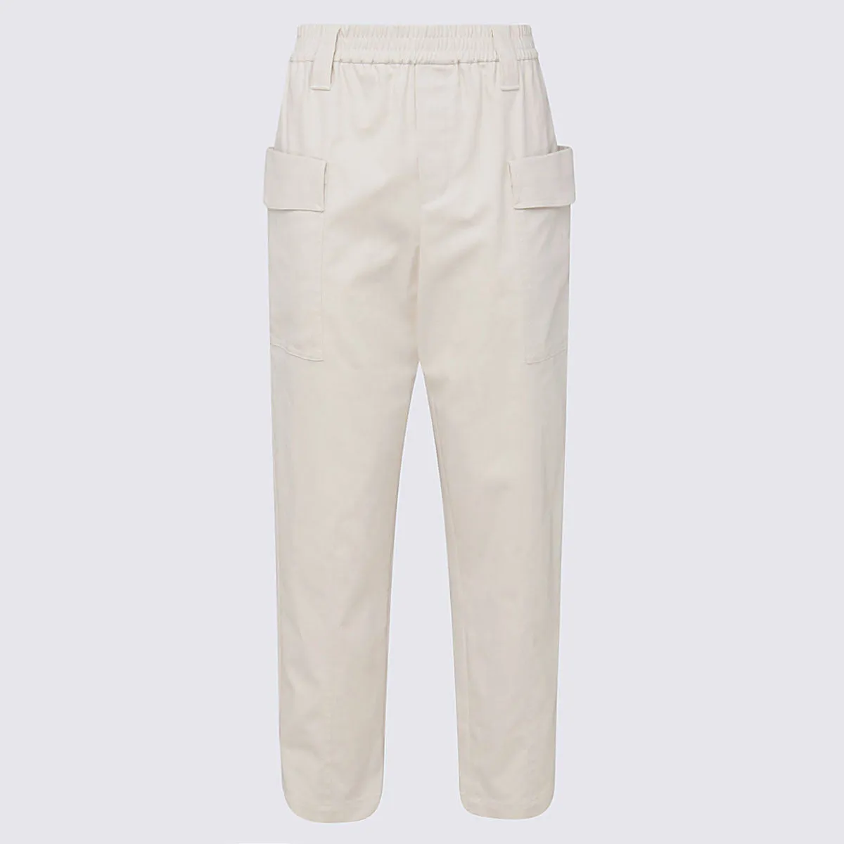 Brunello Cucinelli Elasticated-Waist Cropped Trousers