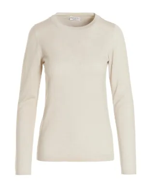 Brunello Cucinelli Metallic Long Sleeved Crewneck Sweater