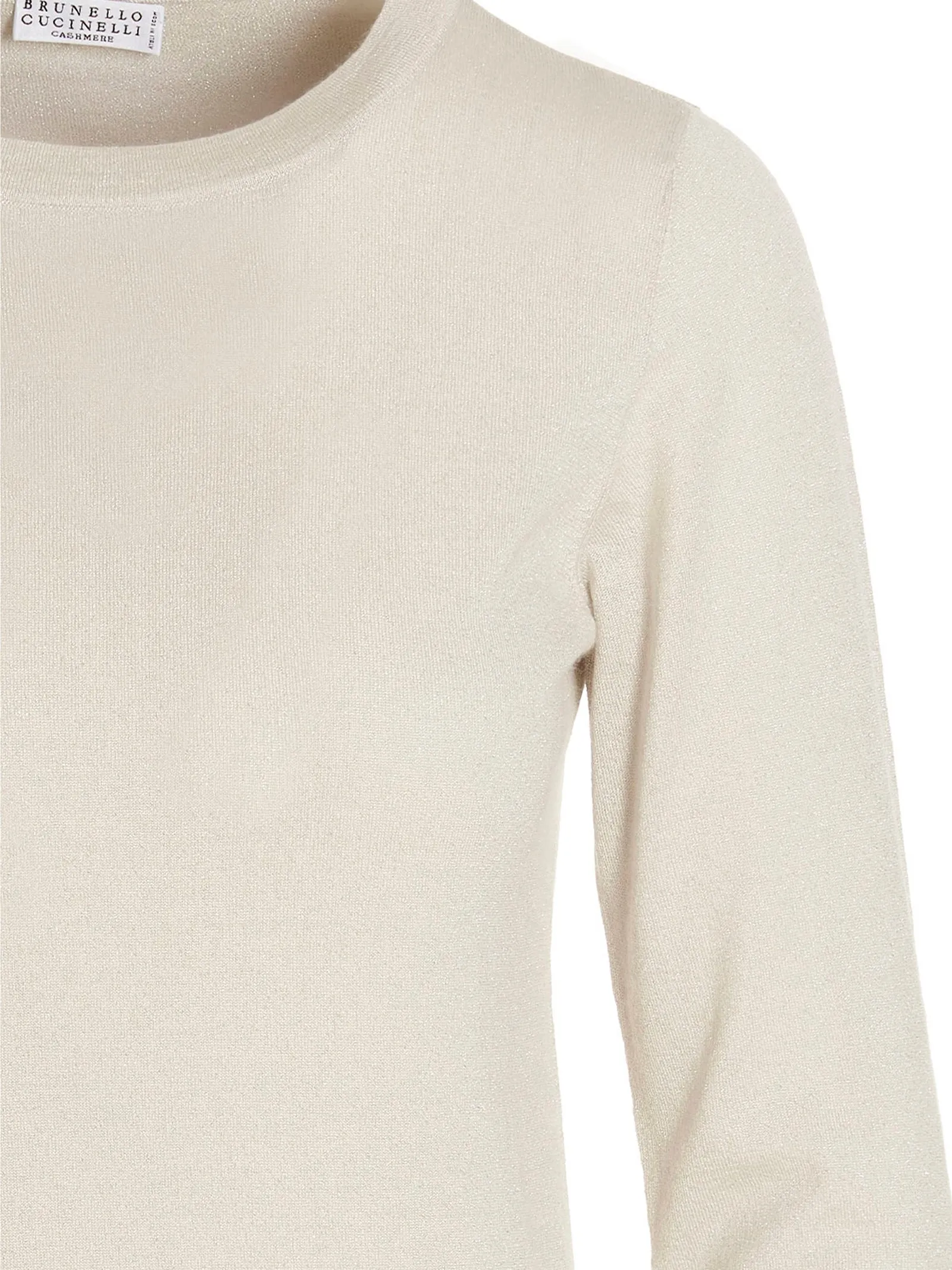 Brunello Cucinelli Metallic Long Sleeved Crewneck Sweater