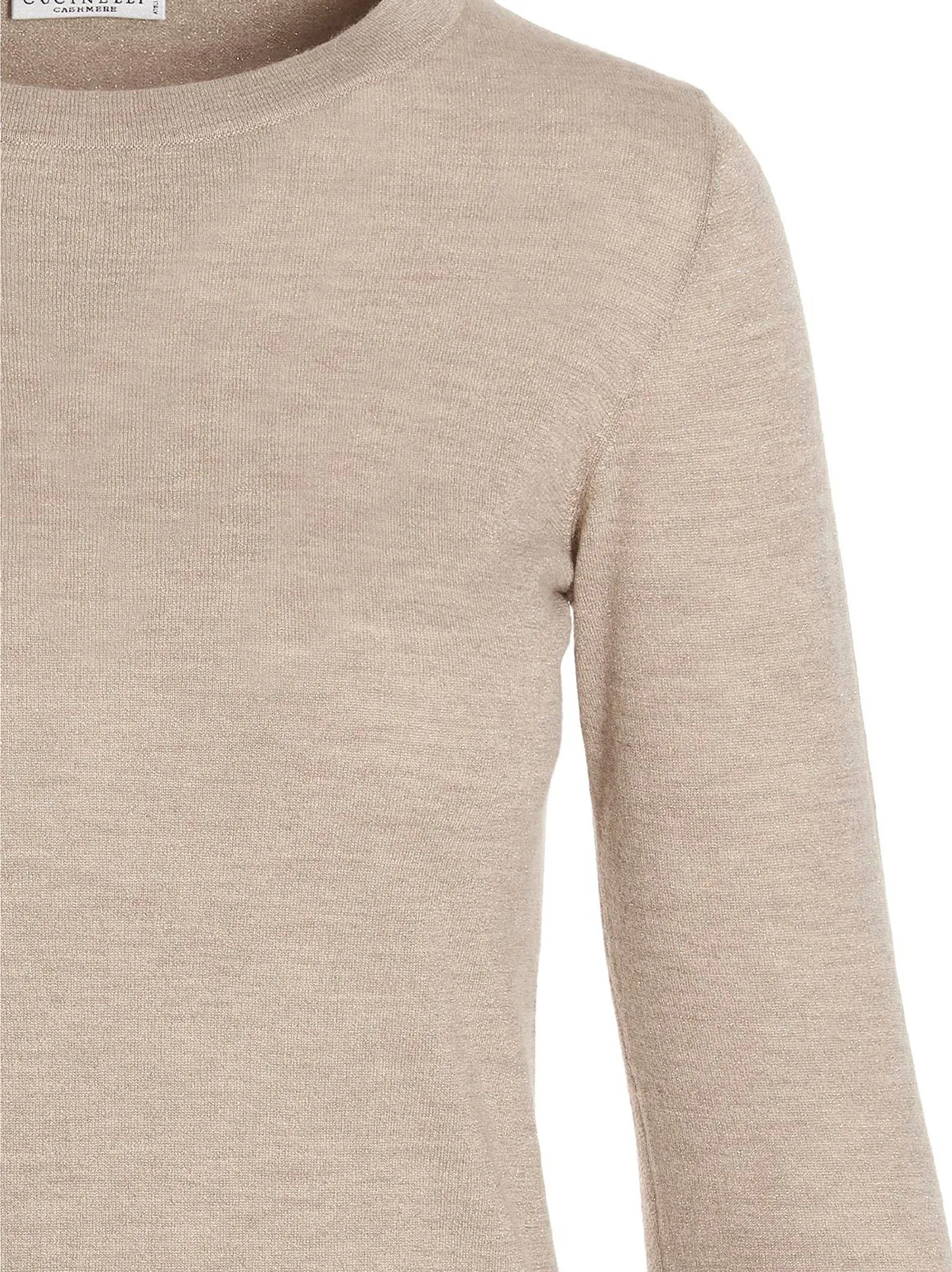 Brunello Cucinelli Metallic Long Sleeved Crewneck Sweater