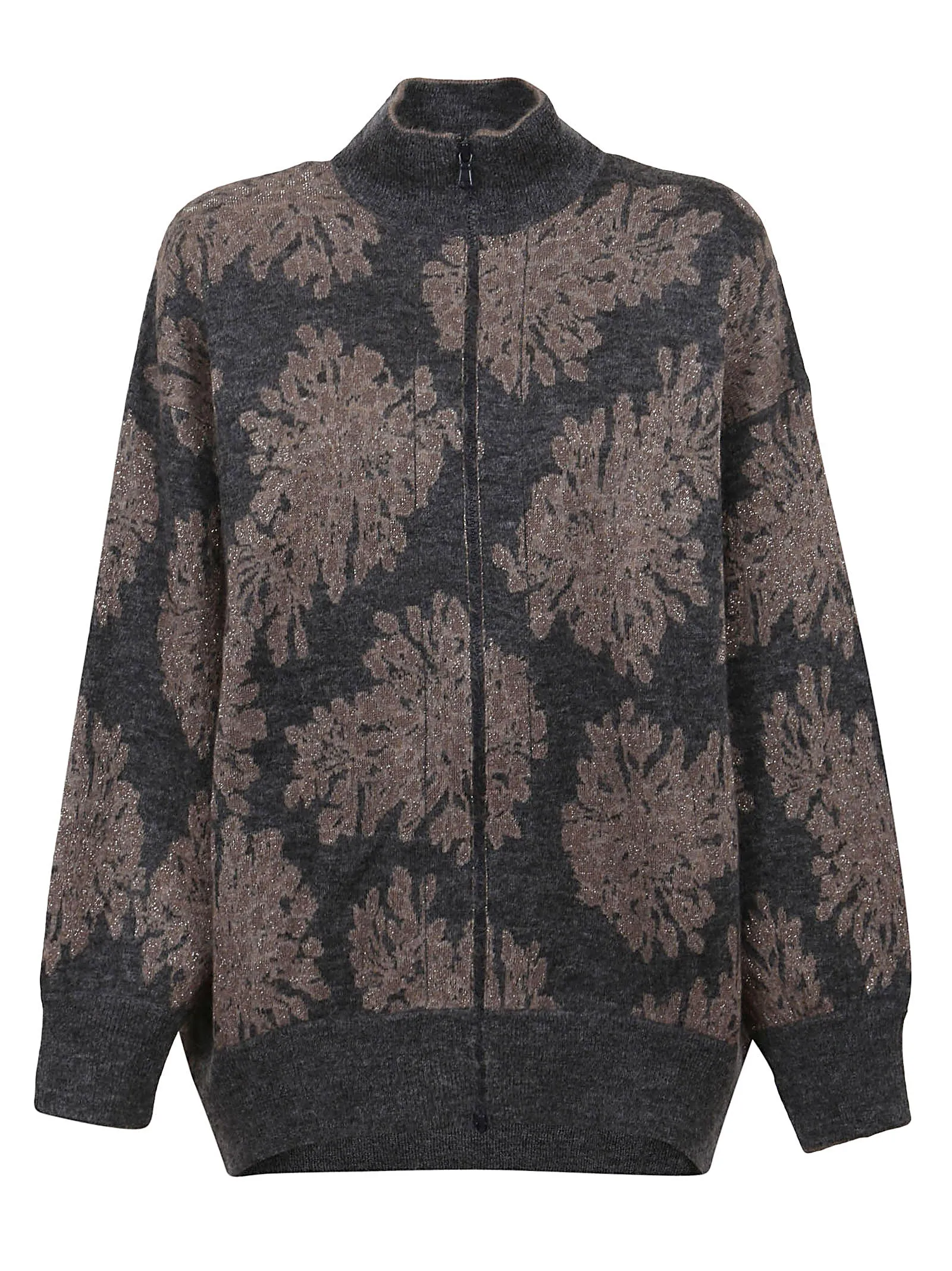 Brunello Cucinelli Pattern Jacquard Knit Zipped Jumper