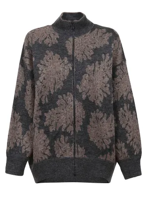 Brunello Cucinelli Pattern Jacquard Knit Zipped Jumper