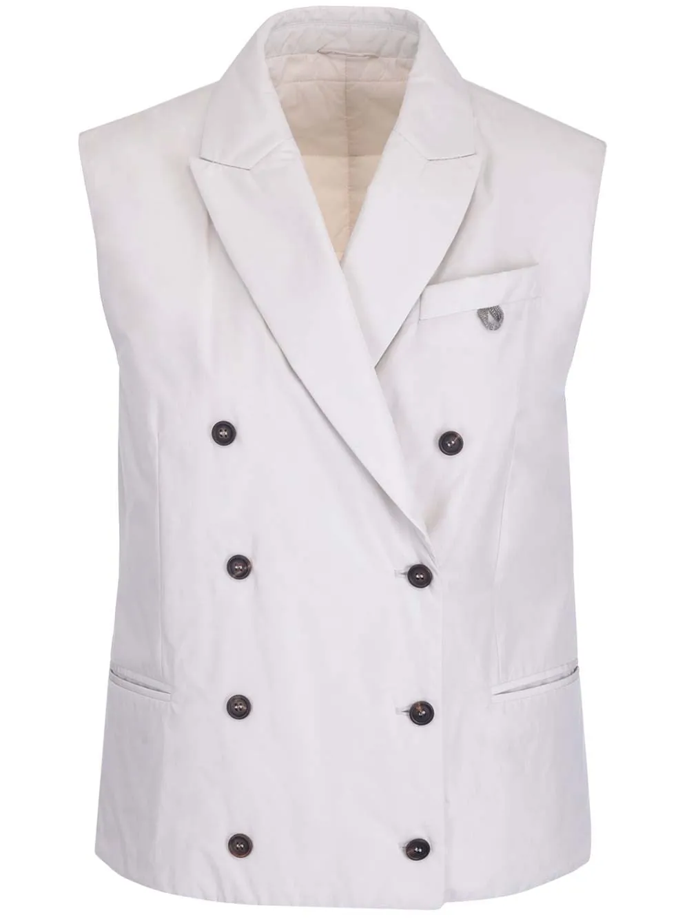 Brunello Cucinelli Sleeveless Double-Breasted Jacket