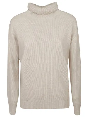 Brunello Cucinelli Turtleneck Ribbed-Knit Jumper