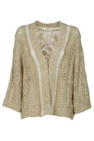 Brunello Cucinelli V-Neck Cable Knit Cardigan