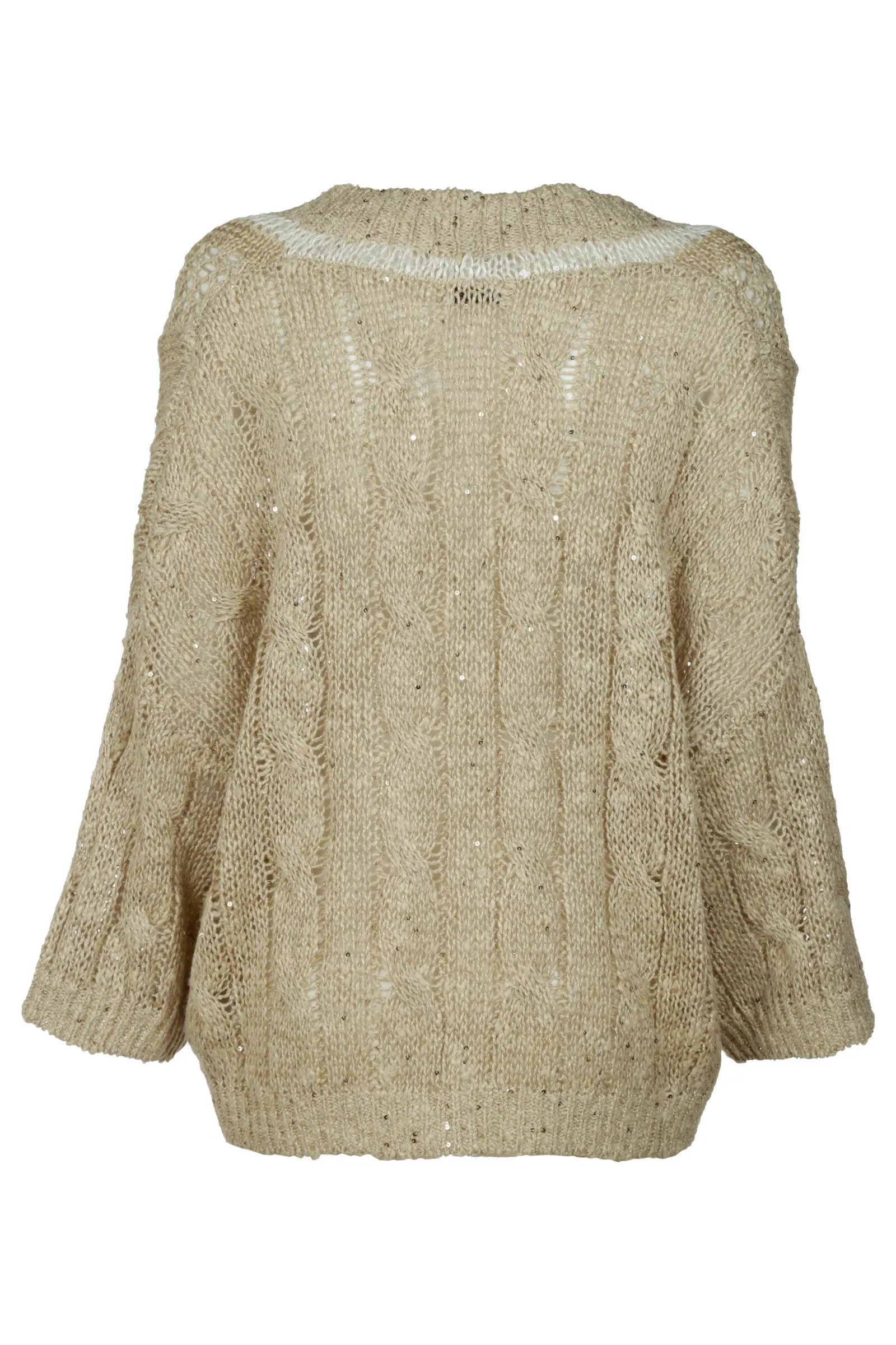 Brunello Cucinelli V-Neck Cable Knit Cardigan