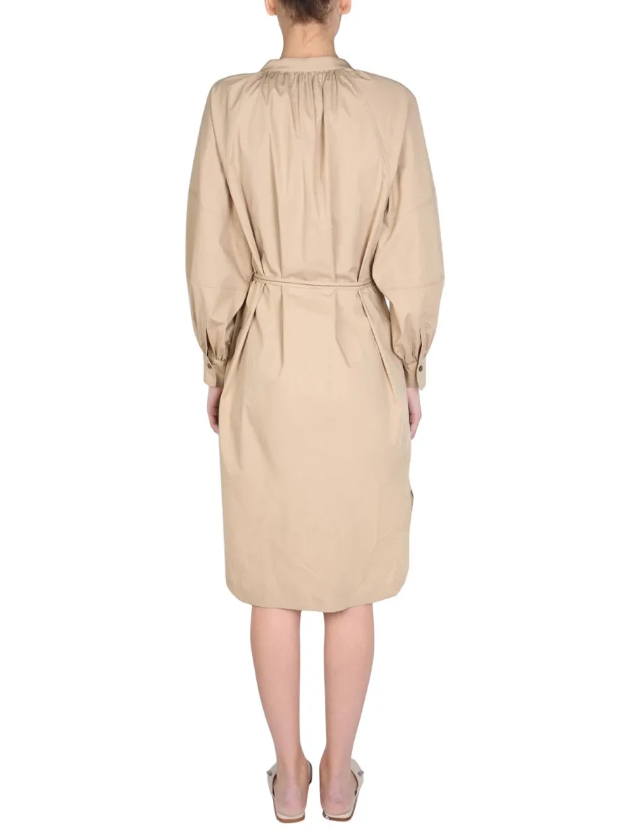 Brunello Cucinelli V-Neck Midi Dress