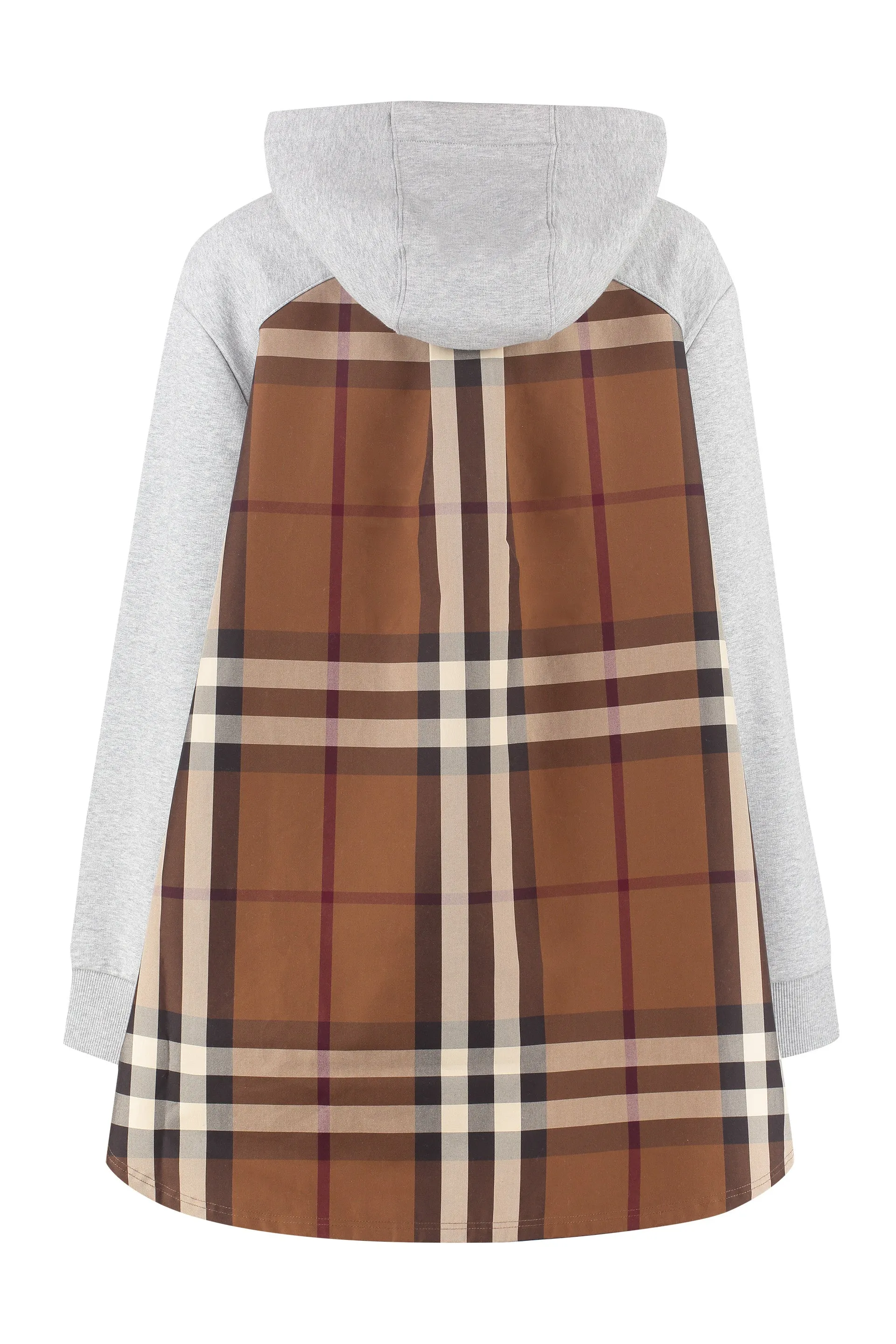 Burberry Check Panel Oversized Hoodie